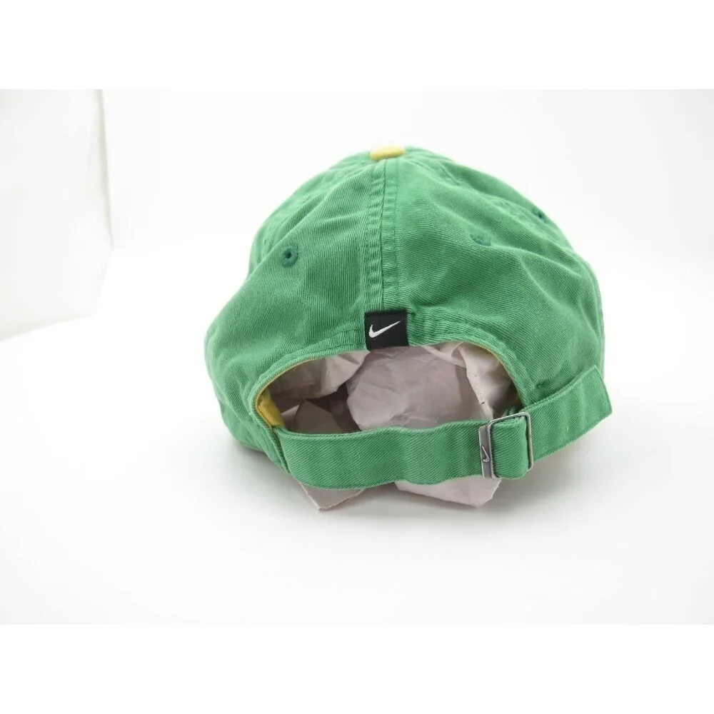 Y2K Vintage Nike‎ Spell Out Adjustable Embroidered One Size Cotton Hat (C)